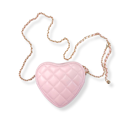 Quilted Leather Heart Purse