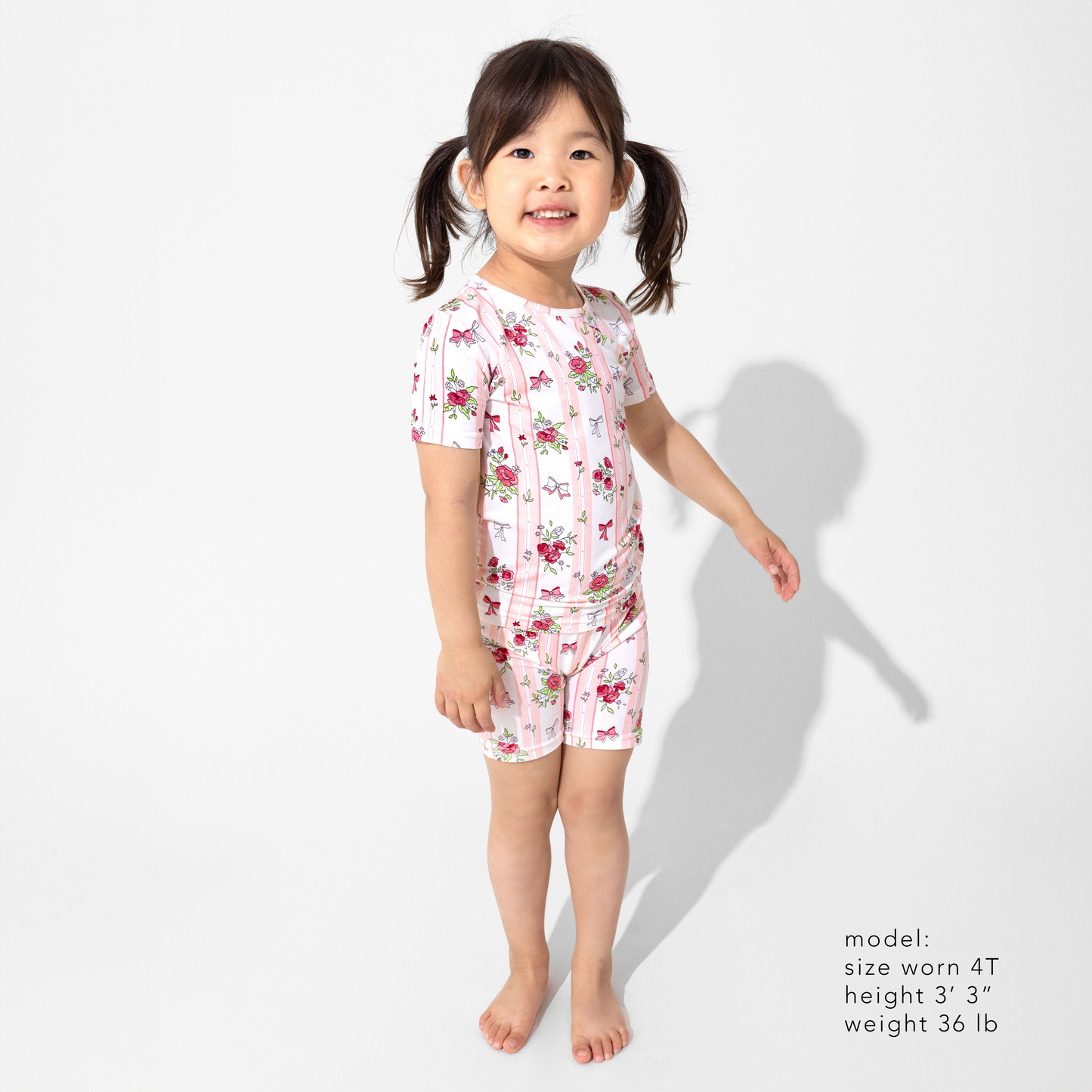 Floral Stripes Short Set