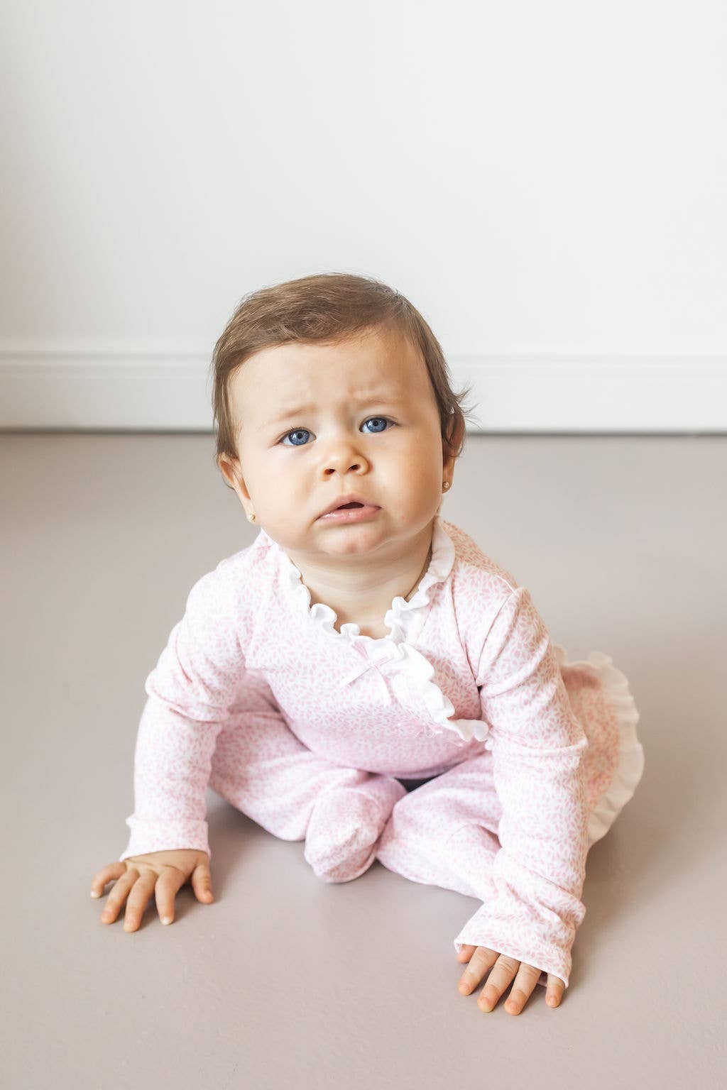Pink Leaves Pima Baby Onesies