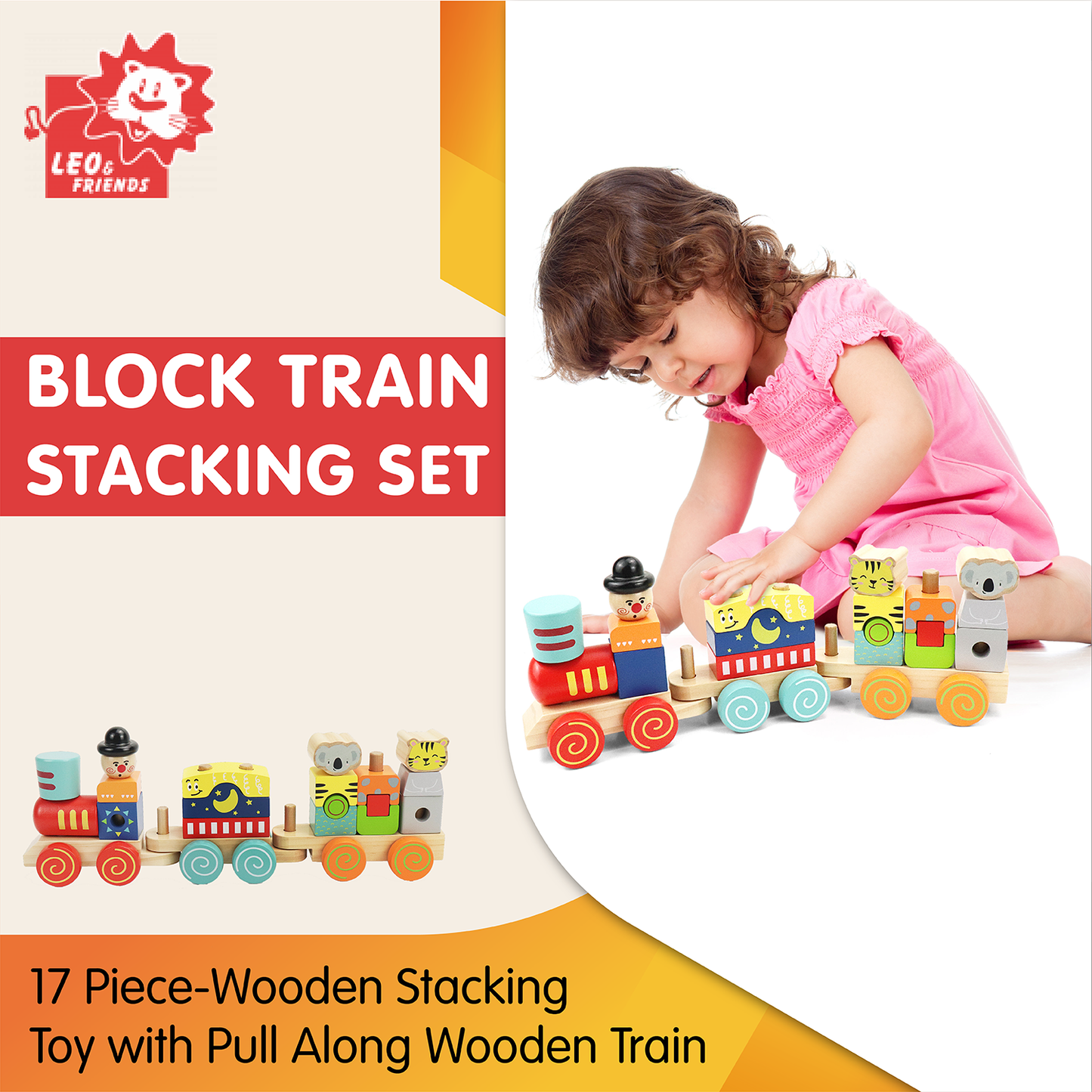 Block Train Stacking Set
