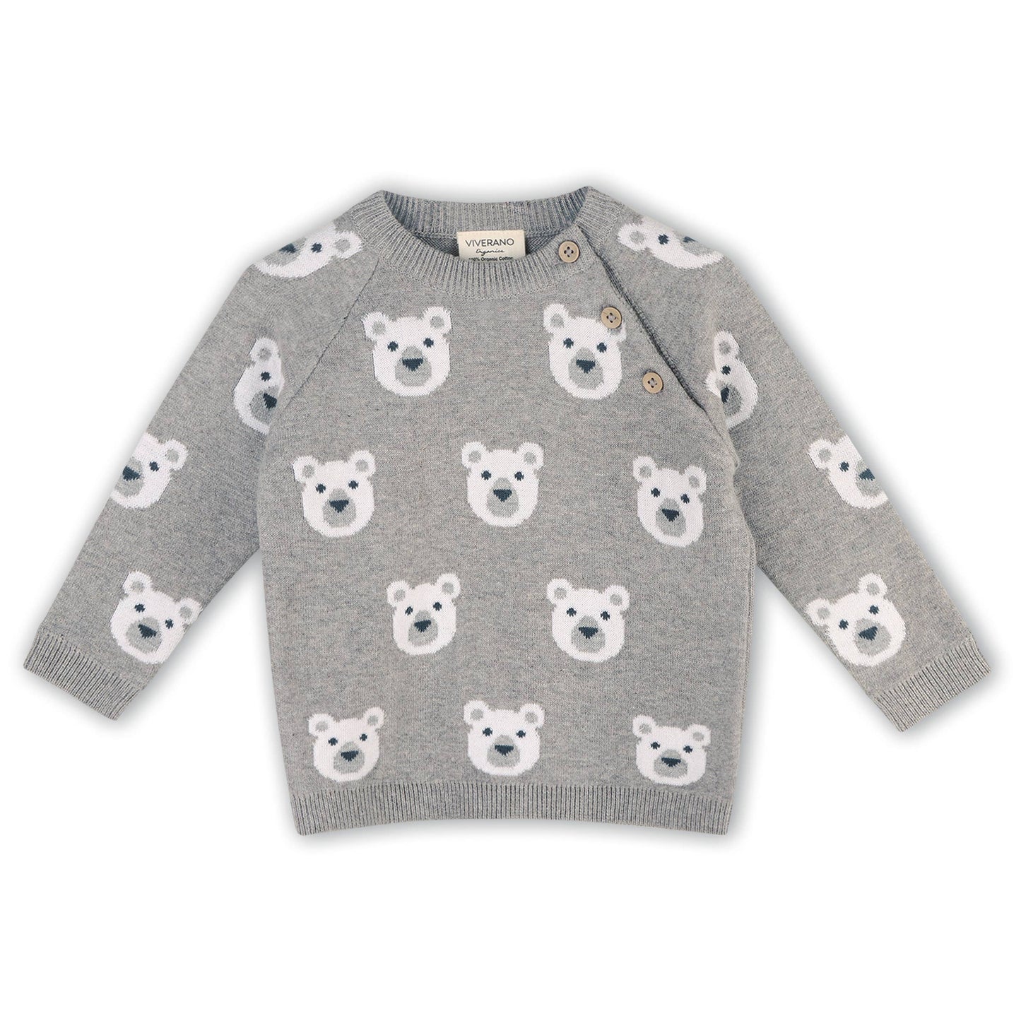 Bear Jacquard Knit Sweater