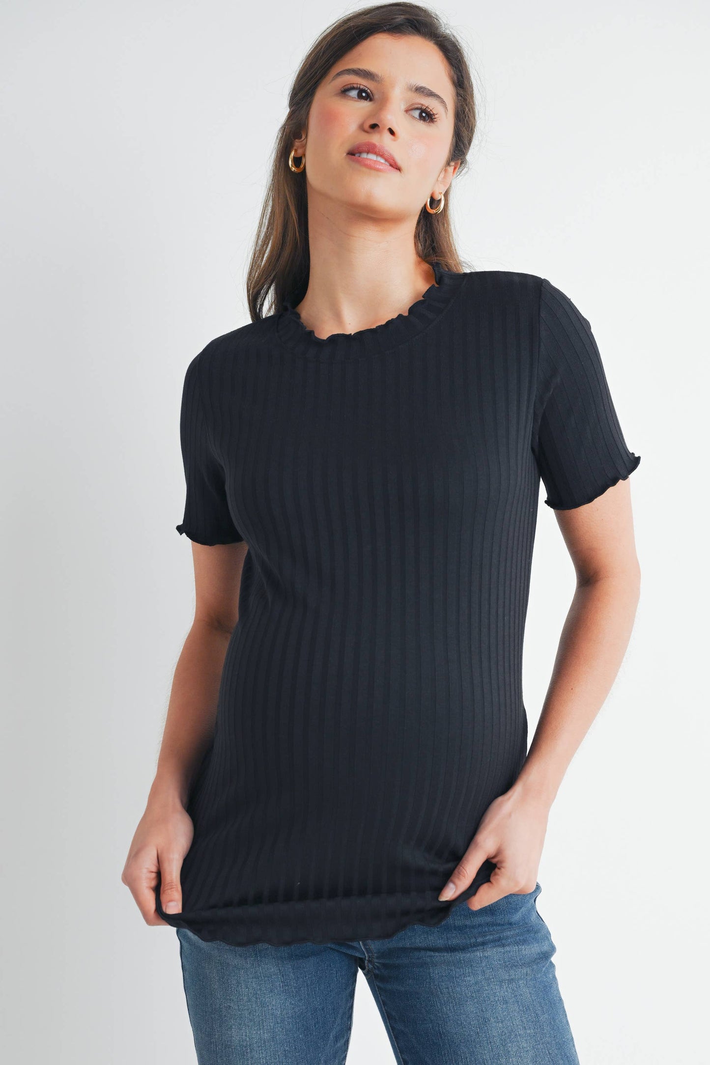 Ribbed Maternity T-Shirt