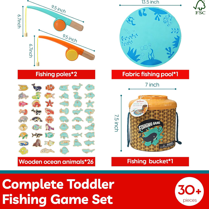 Topbright! Montessori Toddler Fishing Game