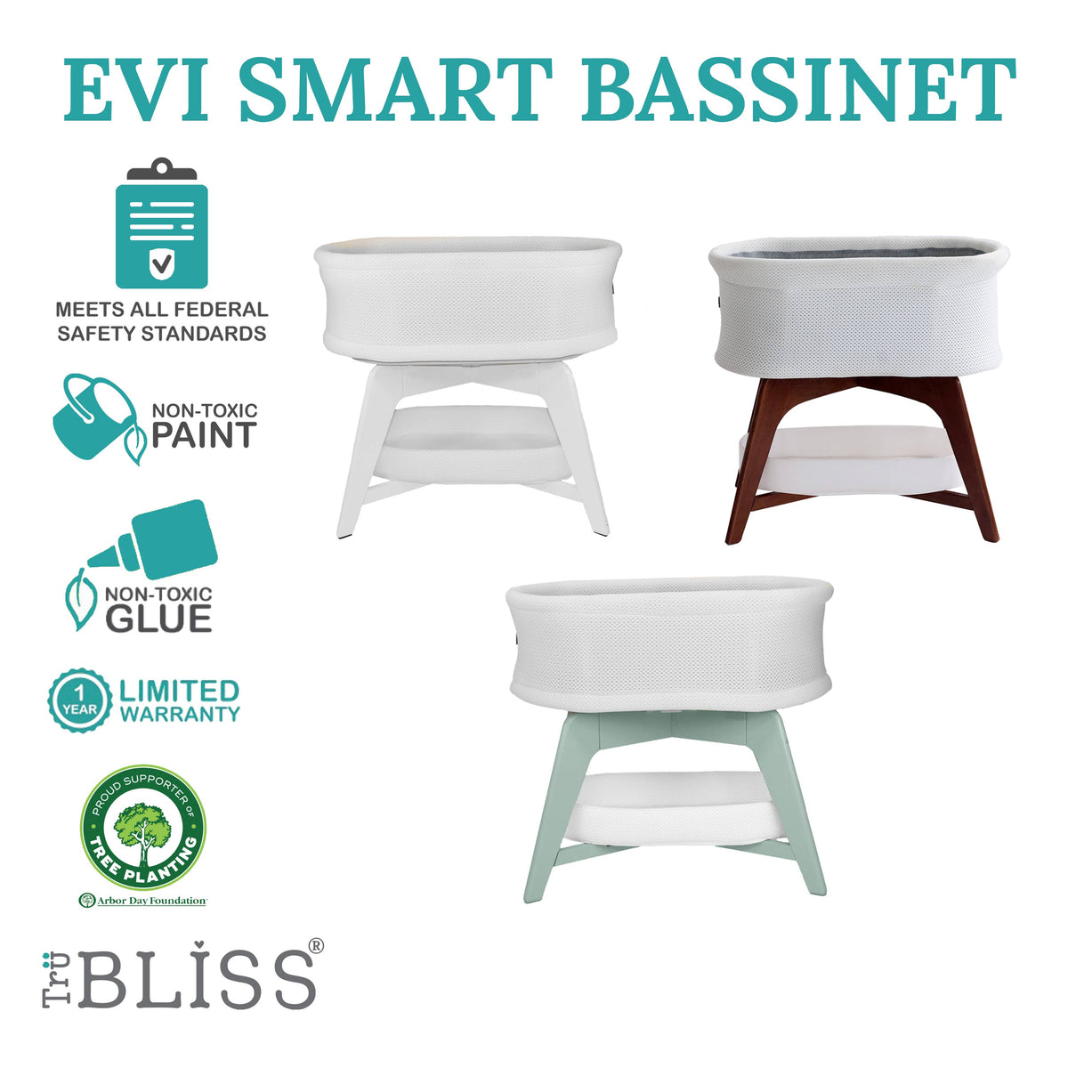 TruBliss Baby EVI SMART Bassinet