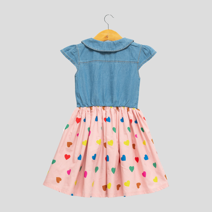 Collared Denim Flair Dress