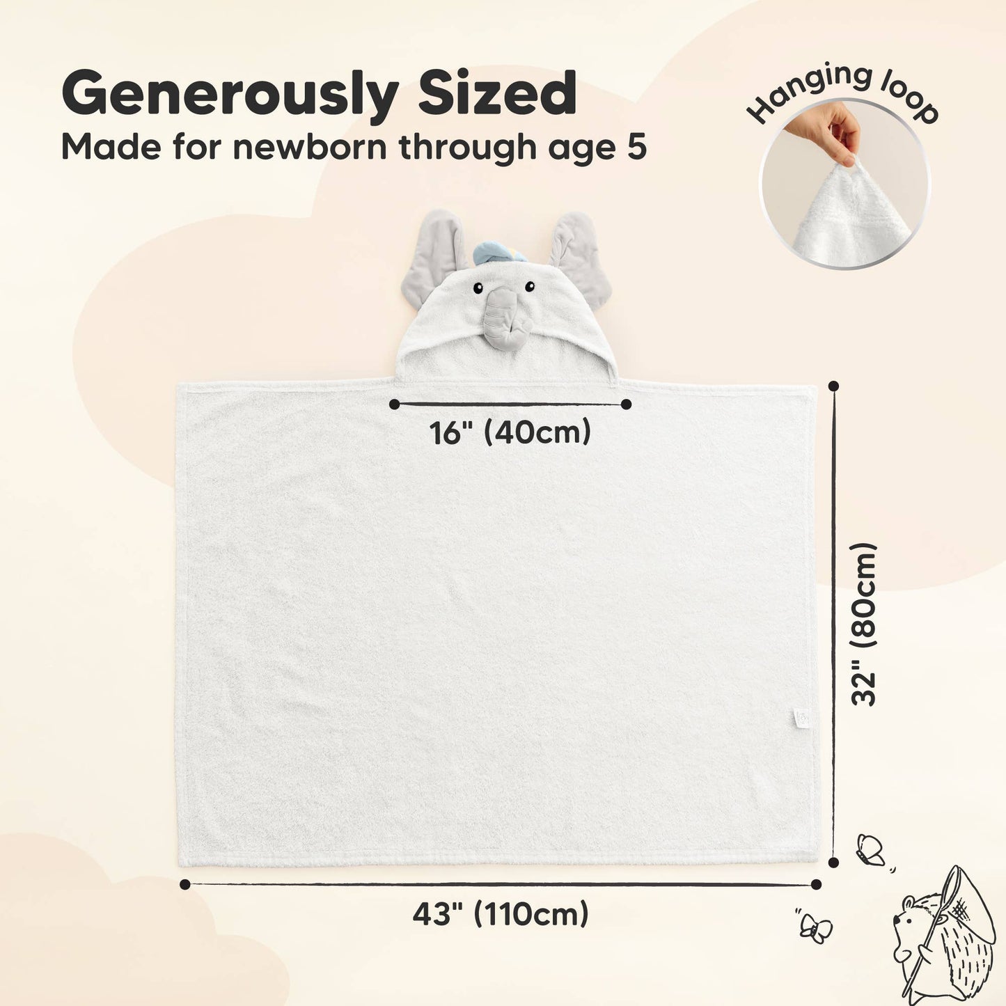 Playpals Hooded Baby Towels