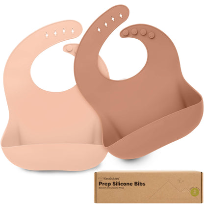 2-Pack Prep Silicone Bibs Dusk