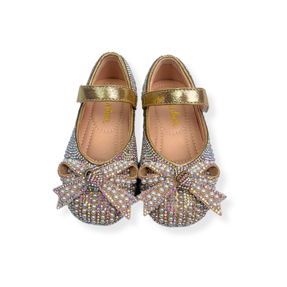 Pearl & Rhinestone Flat Shoes