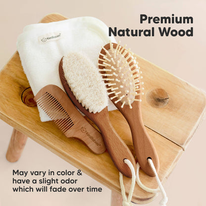 Baby Wooden Hairbrush Set