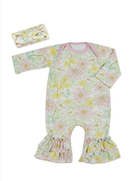 Ruffle Romper and Headwrap