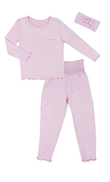 Charlie Kids 3 Piece Pant PJ - Blush