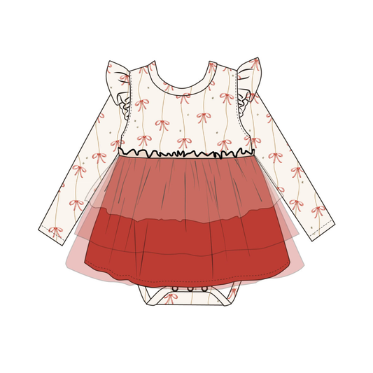 Twinkle Bow Tulle Romper