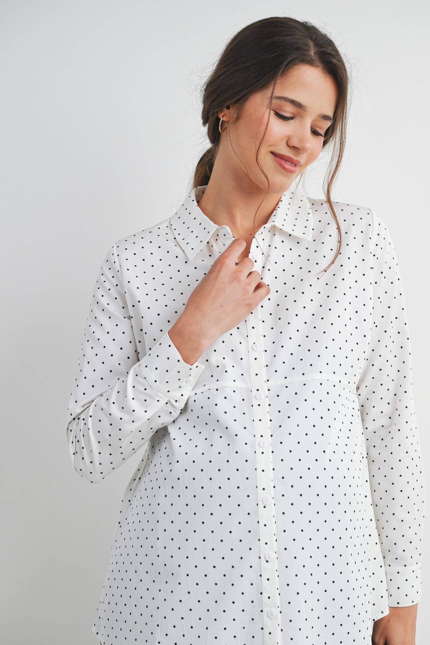 Polka Dot Maternity Top