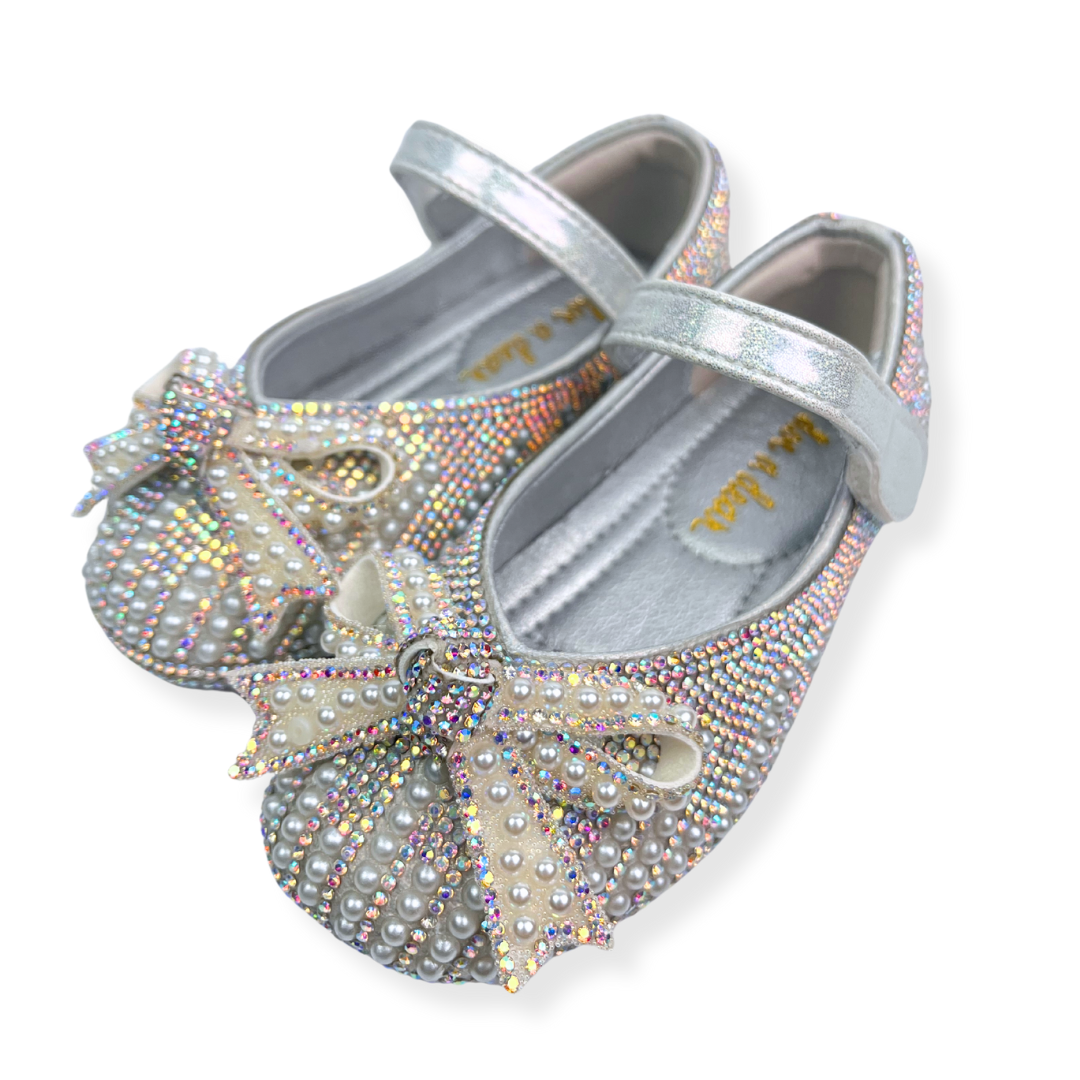 Pearl & Rhinestone Flat Shoes