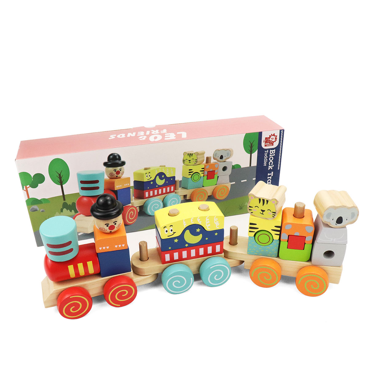 Block Train Stacking Set