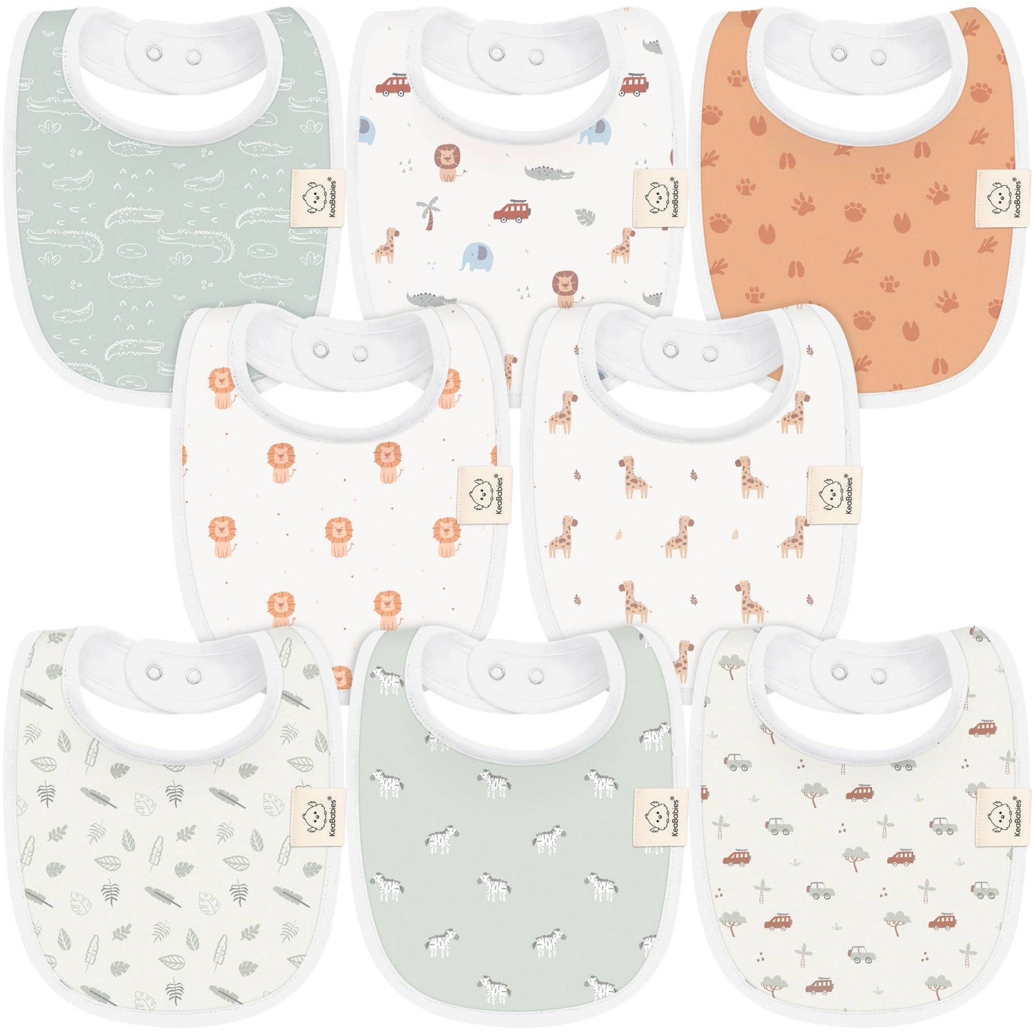 8-pack Urban Drool Bibs Wilderness
