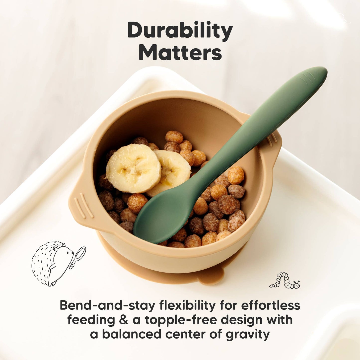 3-Pack Prep Silicone Baby Spoons