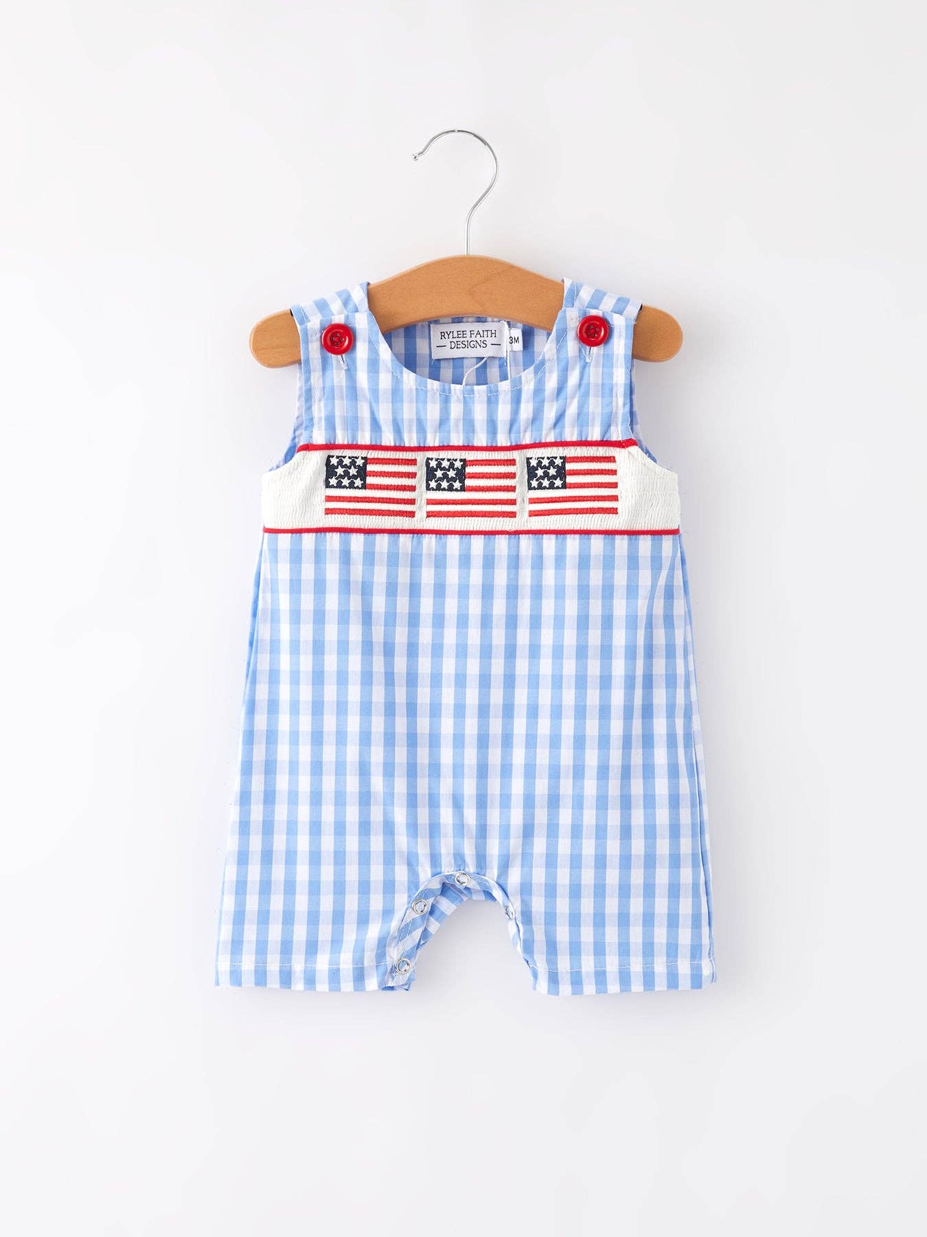 Flag Embroidery Boys Romper