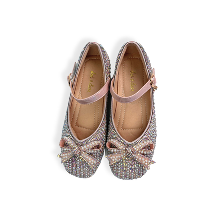 Pearl & Rhinestone Flat Shoes