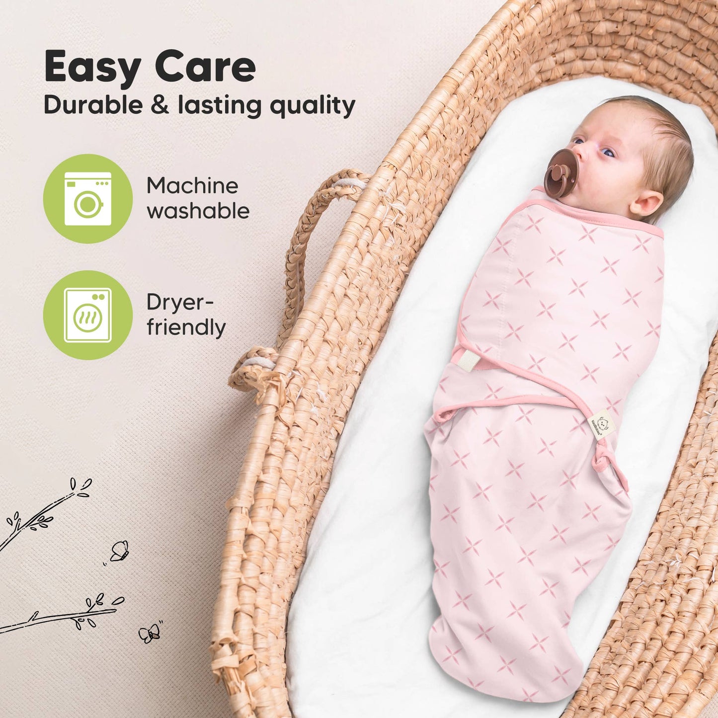 3pk Soothe Baby Swaddles 0-3 Months, Sleep Sack for Newborns