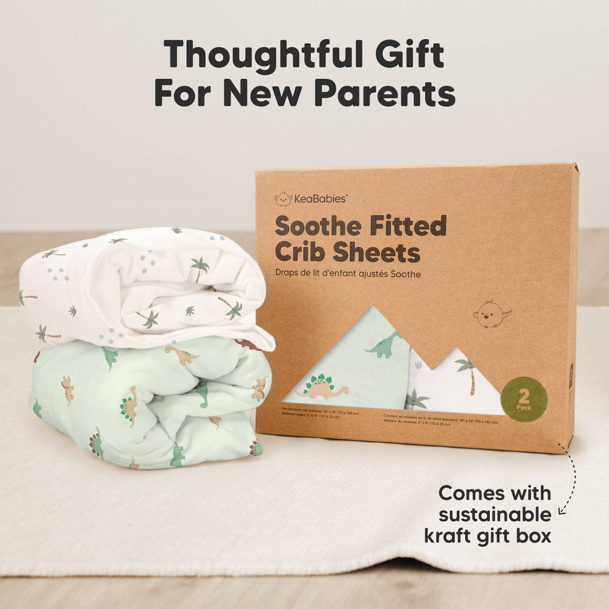 2-pack Organic Cotton Fitted Crib Sheet