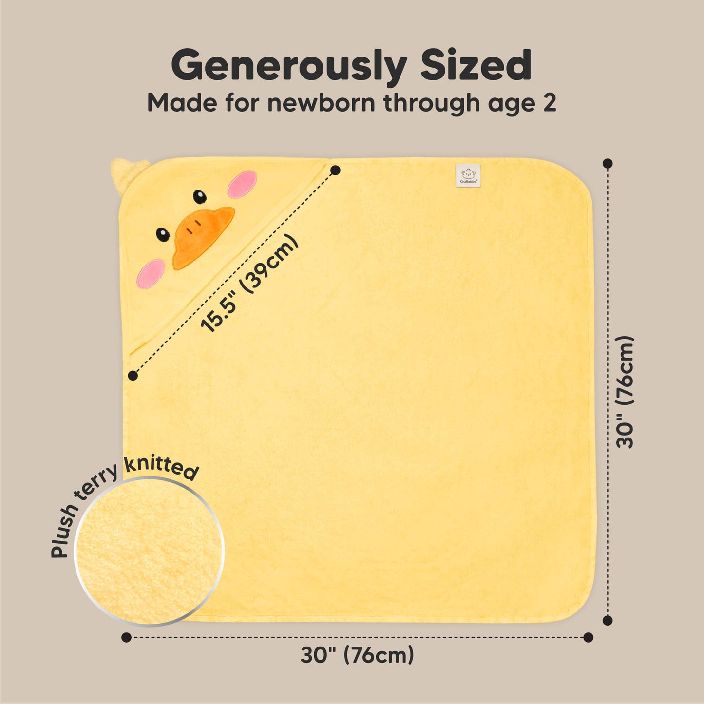 Duckling Cuddle Baby Hooded Towel