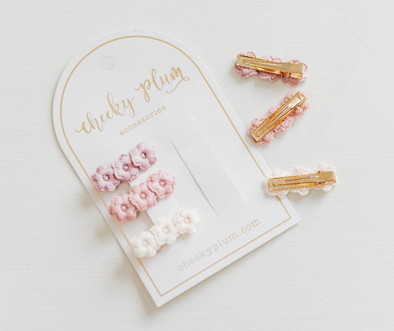 Embroidery Hair Clip Set