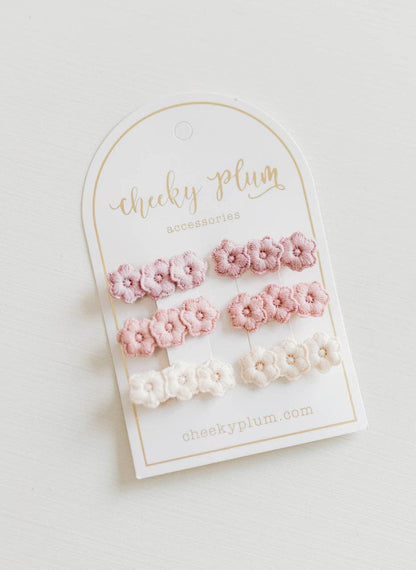 Embroidery Hair Clip Set