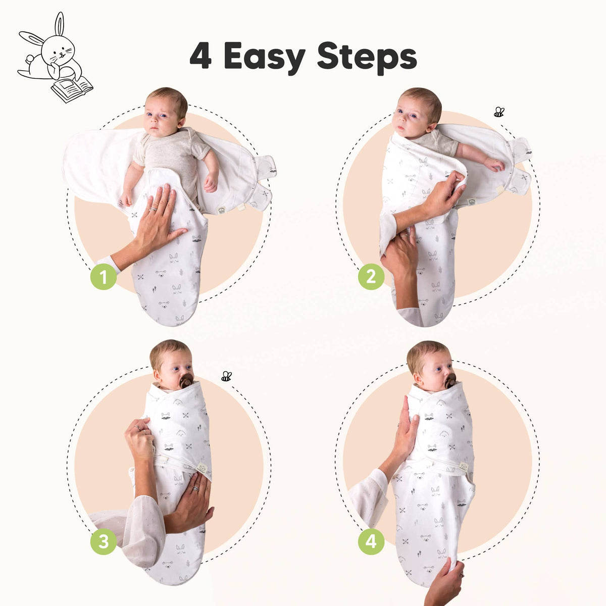 3pk Soothe Baby Swaddles 0-3M