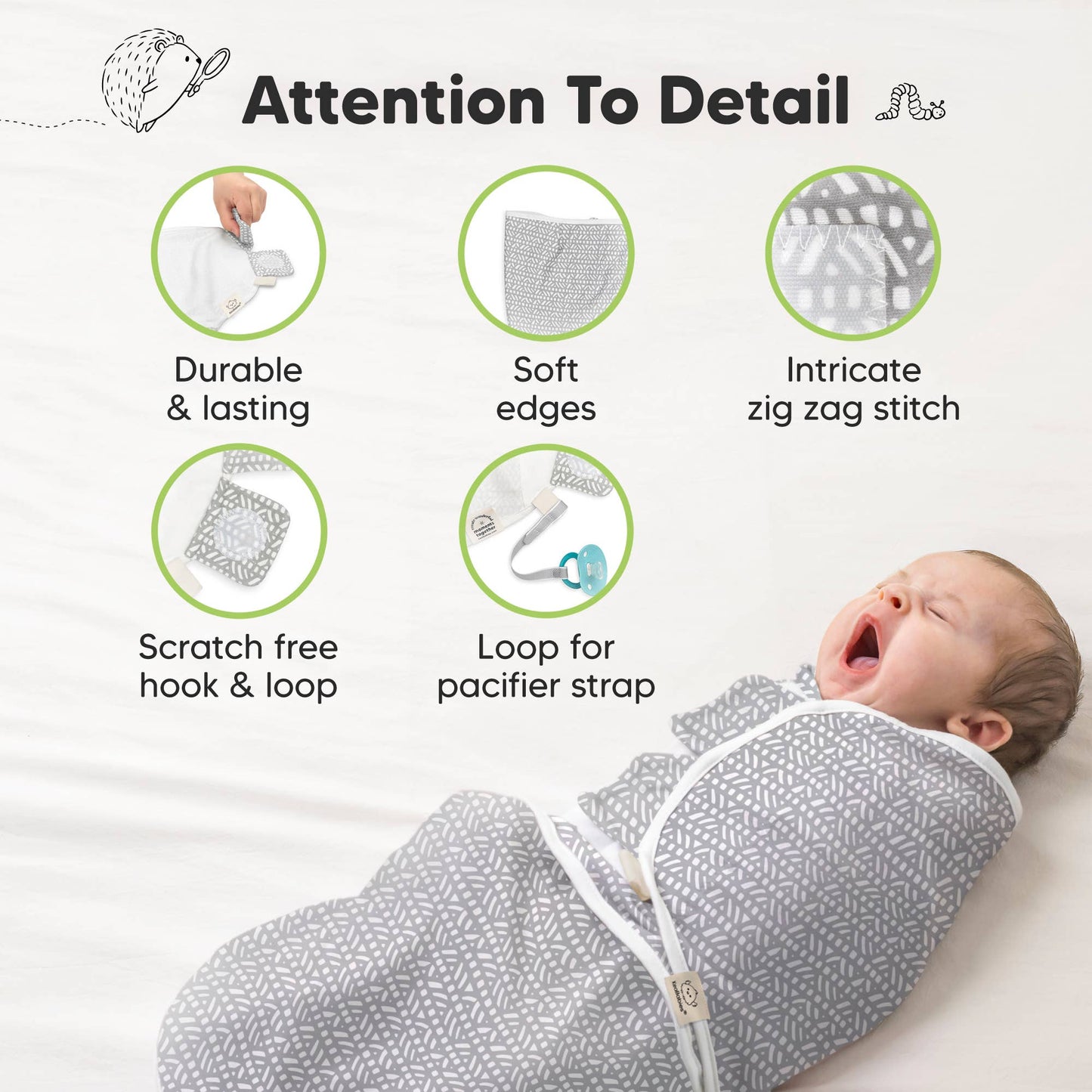 3pk Soothe Baby Swaddles 0-3M