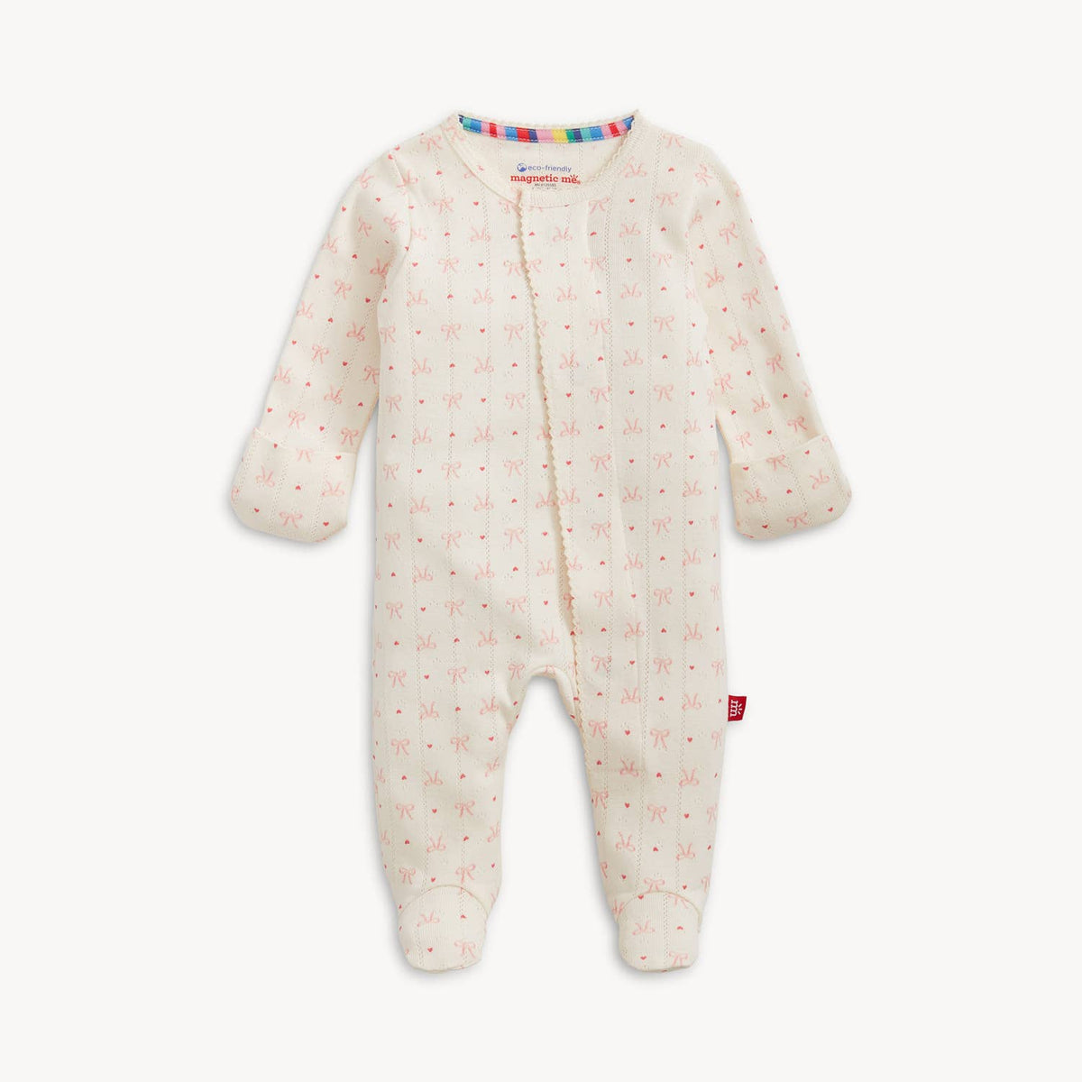 HEART & BOW POINTELLE MAGNETIC FOOTIE
