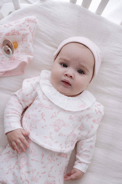 Newborn Set 5 Piece - Toile De Jouy/Pink