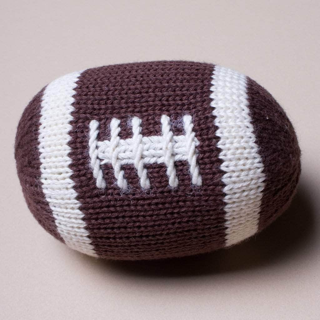 Handmade Organic  Football Rattle