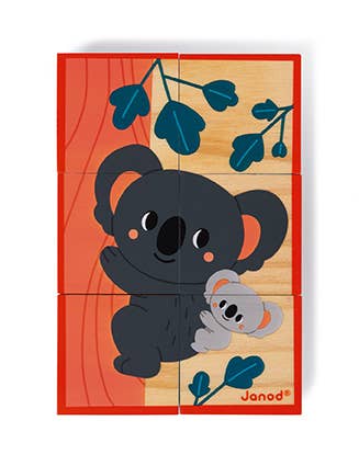 6 ANIMAL WOODEN BLOCKS