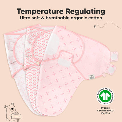 3pk Soothe Baby Swaddles 0-3 Months, Sleep Sack for Newborns