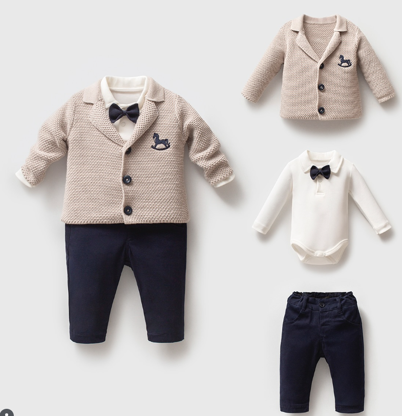 Carousel Knit Baby Boy Set