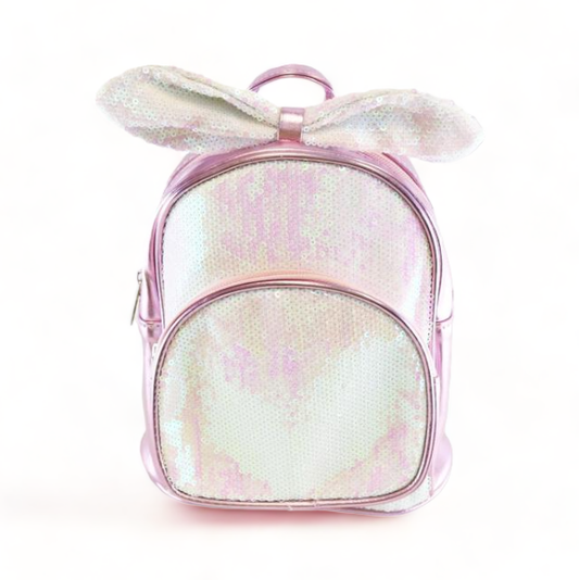 Pink Sequin Bunny Backpack