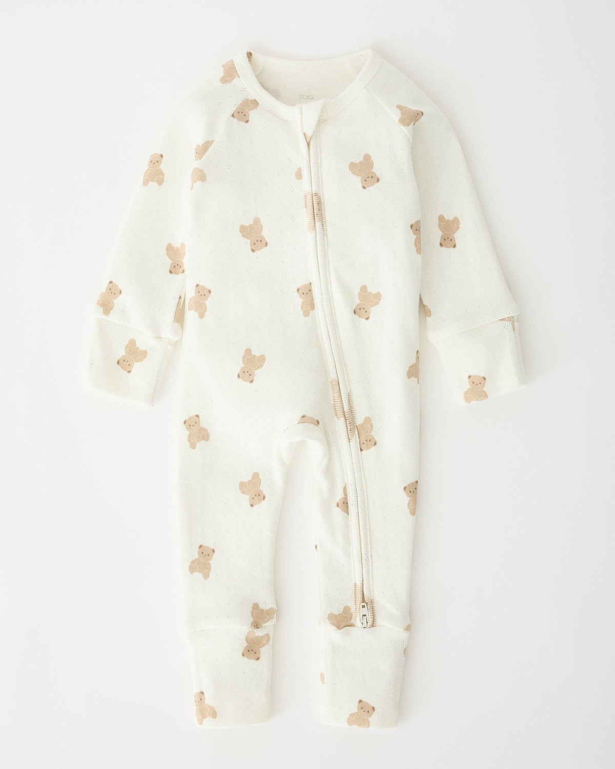 Pointelle Baby Pajama | Ivory Bears