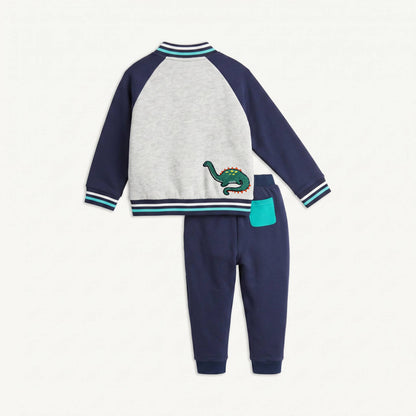 BOYS  FLEECE PATCH 2 PC JCKT SET