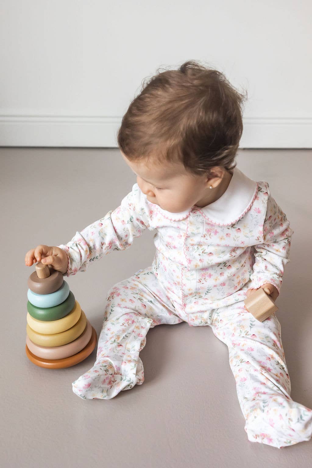 Winter Flowers Pima Baby Onesies