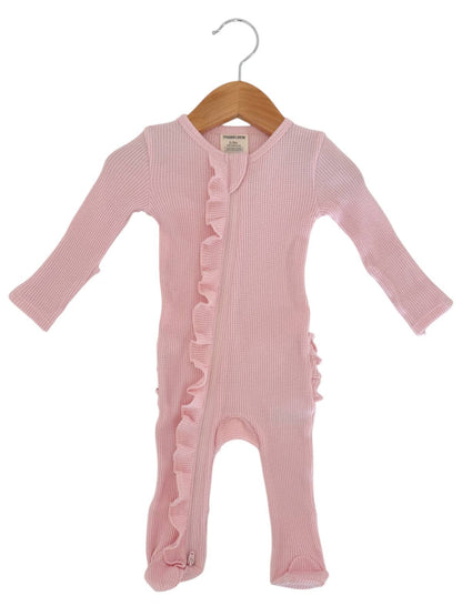 Blush Organic Waffle  Footie