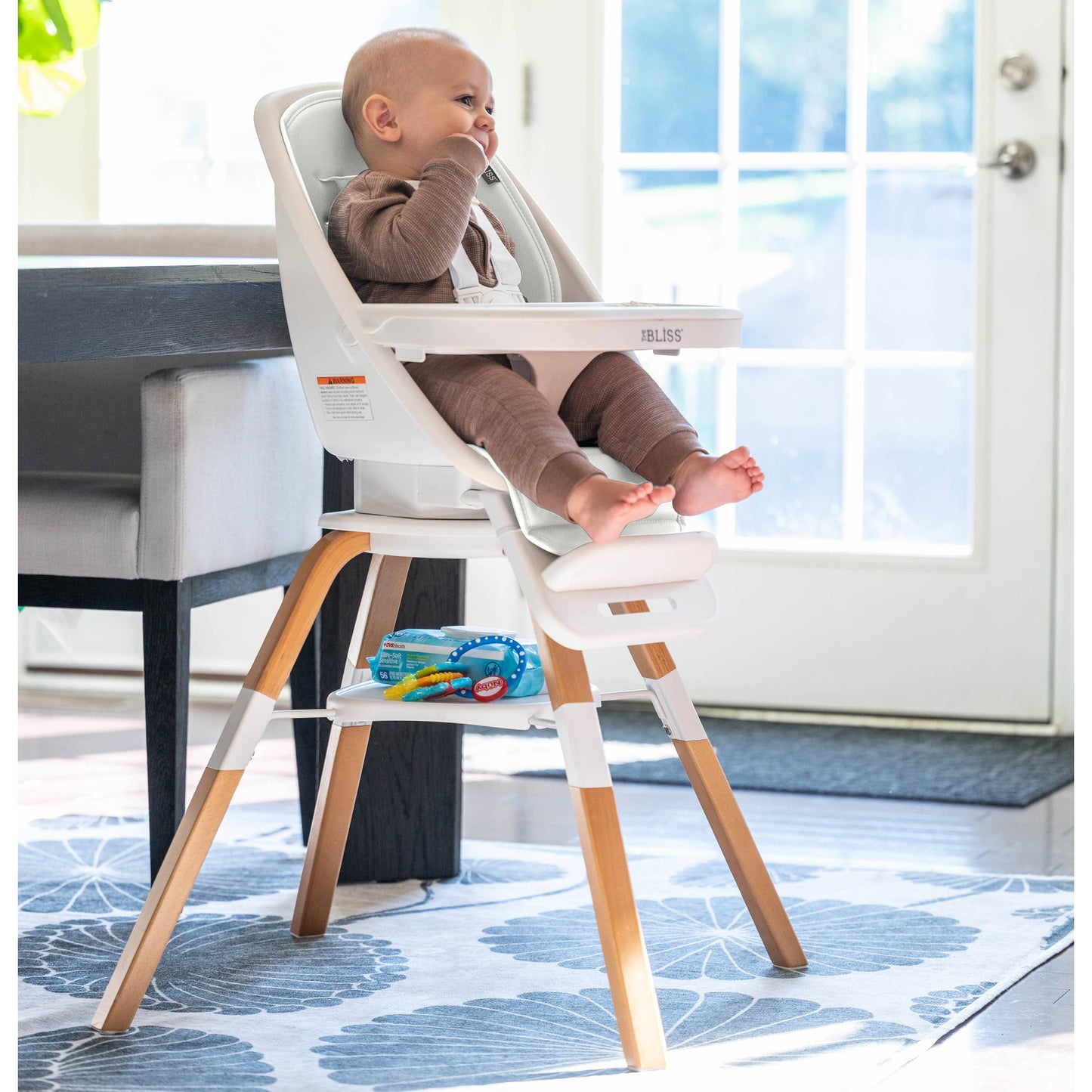 TruBliss Baby 2-in-1 Turn-A-Tot High Chair with 360 degree Swivel