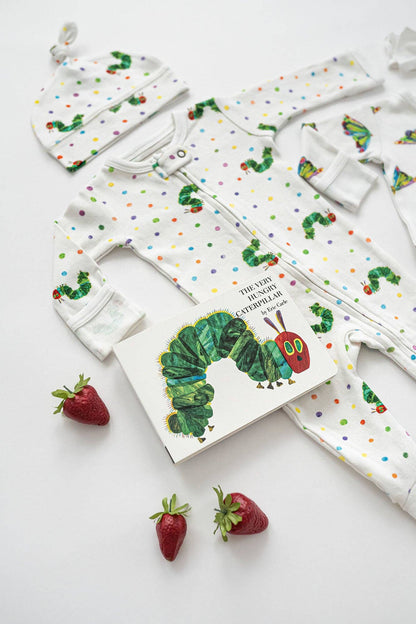 Caterpillar Organic Zipper Footie