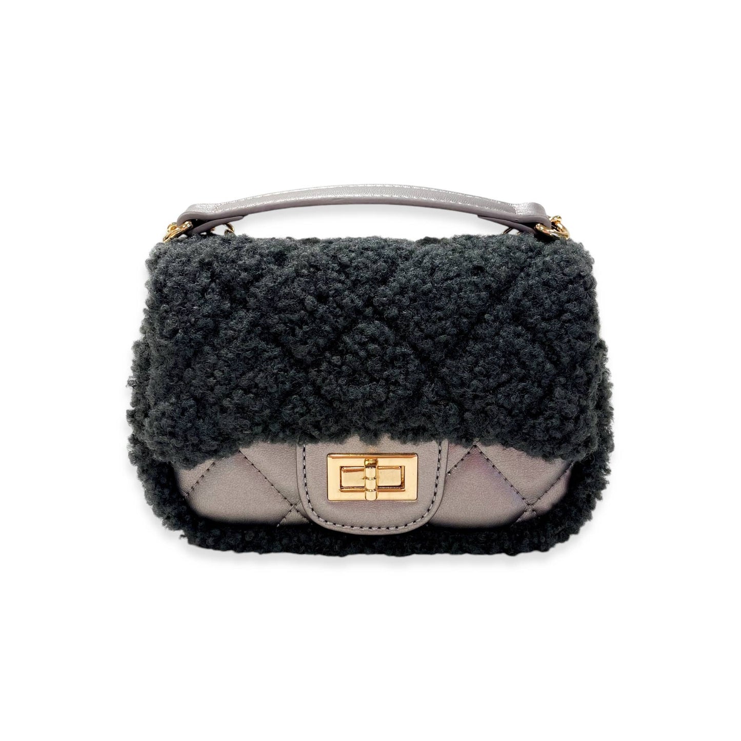 Sherpa Mixed Quilted Purse