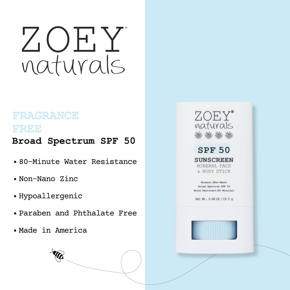 Fragrance Free SPF 50 Mineral Sunscreen Stick