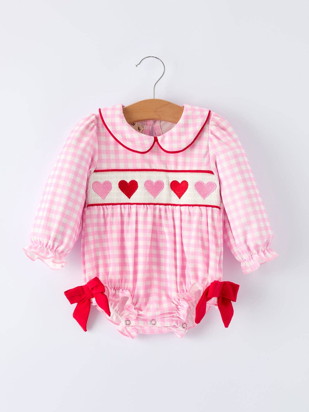 Heart-embroidered Romper