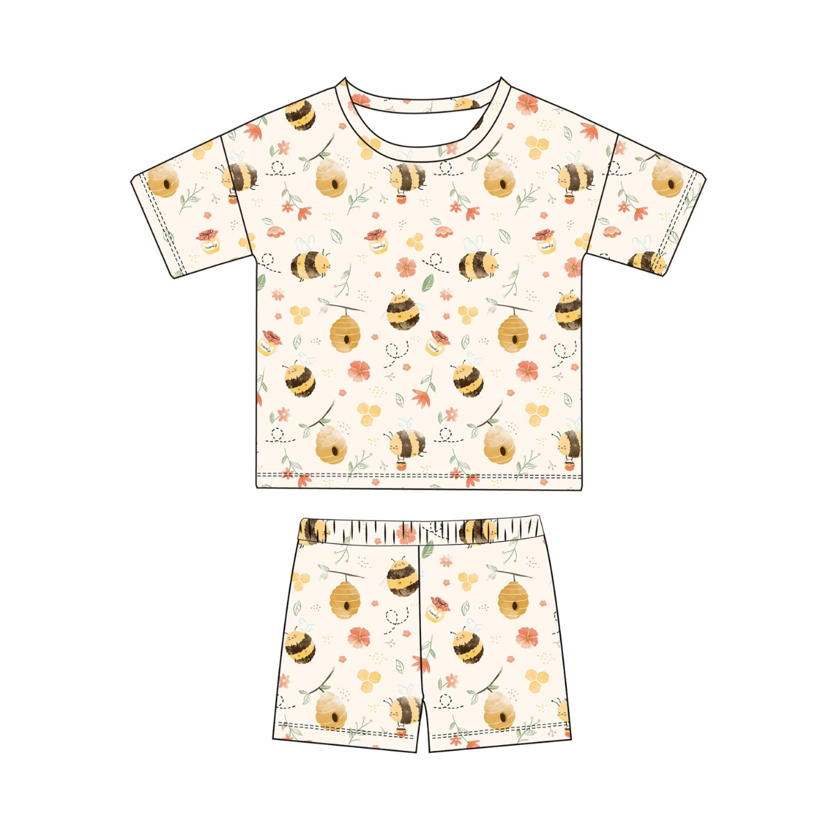 Honey Bee Boxy Tee & Short Set
