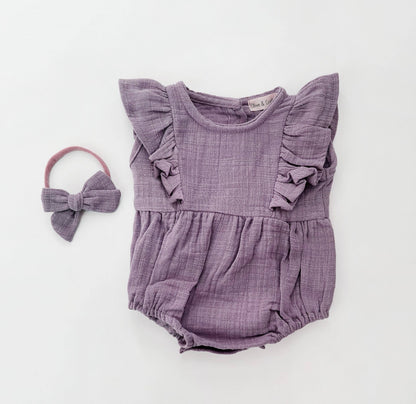 Milana Muslim Bubble Romper + Bow