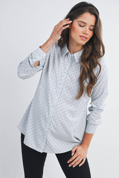 Polka Dot Maternity Top
