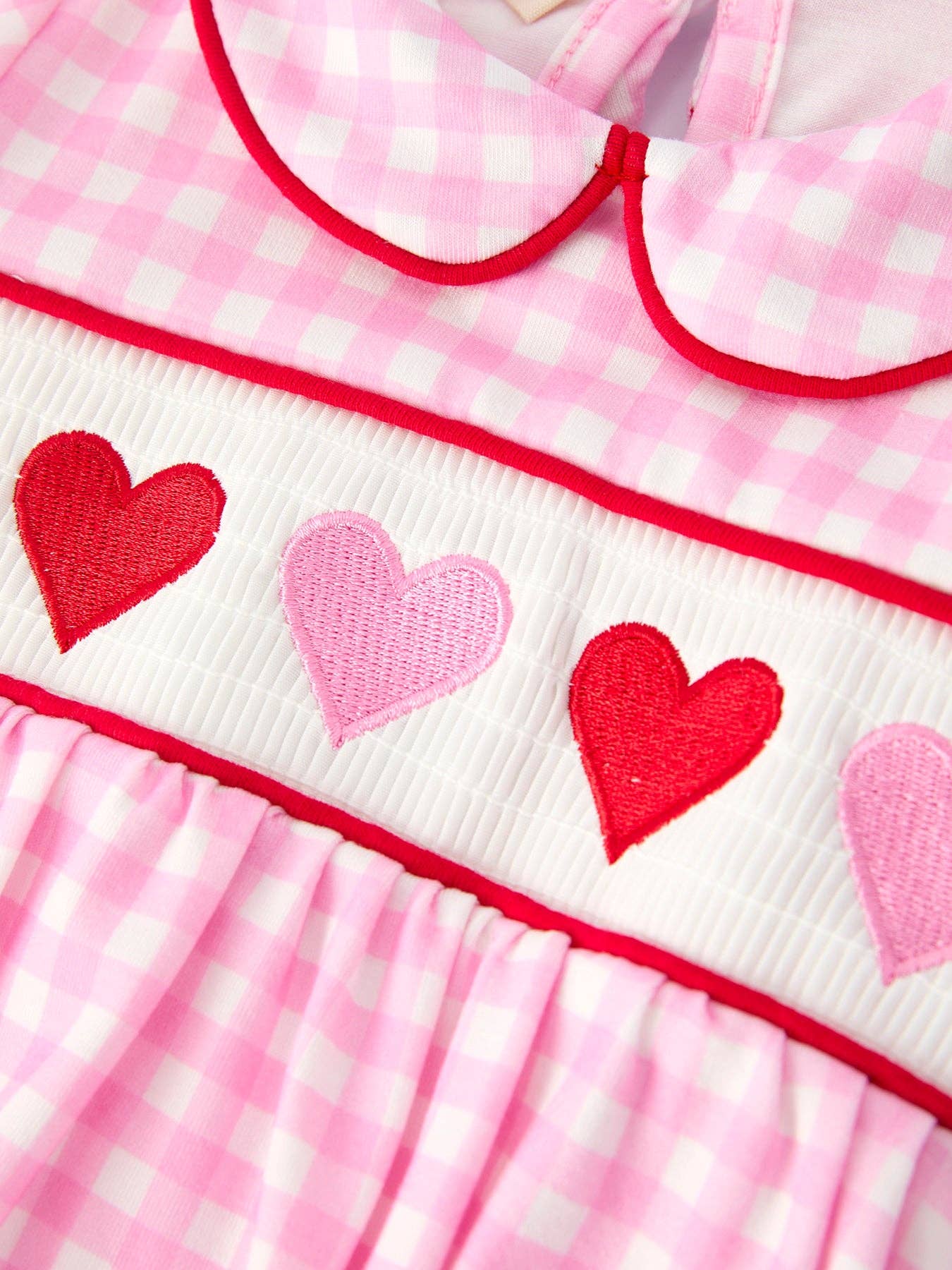 Heart-embroidered Romper